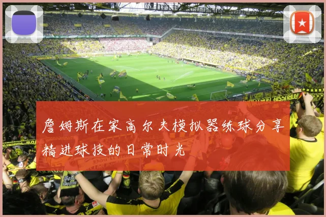 詹姆斯在家高尔夫模拟器练球分享精进球技的日常时光